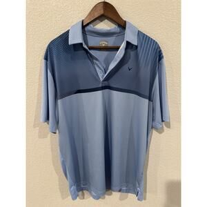 Preowned Mens Callaway Baby Blue Golf Opti-Dri Polo Size Large